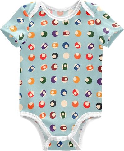 Ollabaky Unisex Baby Bodysuits Short Sleeve Cotton Baby Clothes for Girls 0-24 Months in Saudi Arabia