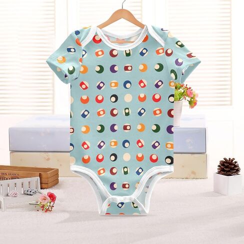Ollabaky Unisex Baby Bodysuits Short Sleeve Cotton Baby Clothes for Girls 0-24 Months in Saudi Arabia