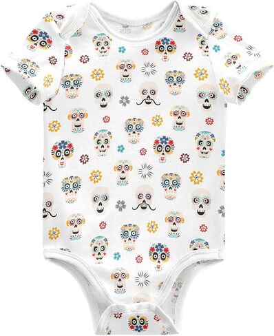 Ollabaky Unisex Baby Bodysuits Short Sleeve Cotton Baby Clothes for Girls 0-24 Months in Saudi Arabia