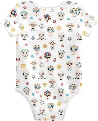 Ollabaky Unisex Baby Bodysuits Short Sleeve Cotton Baby Clothes for Girls 0-24 Months in Saudi Arabia