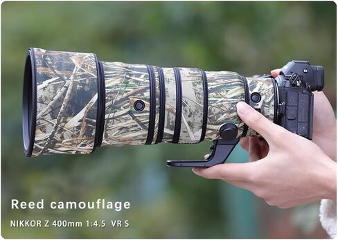 CHASING BIRDS Camouflage Waterproof Lens Coat for Nikon Z 400mm f/4.5 VR S Rainproof Lens Protective Cover (Pine Camouflage, with 1.4X and 2.0X TC) in Saudi Arabia