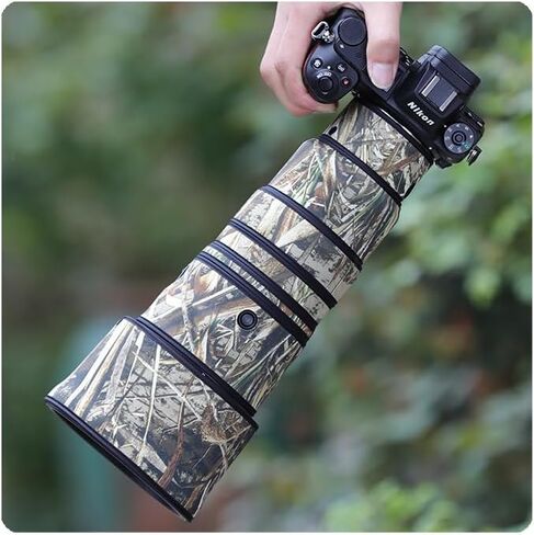 CHASING BIRDS Camouflage Waterproof Lens Coat for Nikon Z 400mm f/4.5 VR S Rainproof Lens Protective Cover (Pine Camouflage, with 1.4X and 2.0X TC) in Saudi Arabia