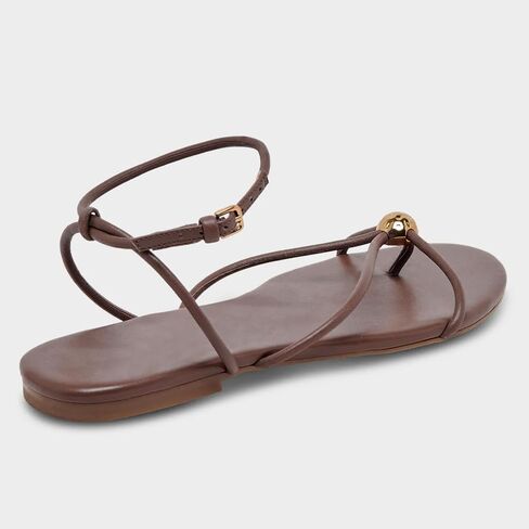 صندل مسطح لنساء للنساء مفتوحة مستديرة من شقق Slingback مع حزام الكاحل شاطئ الصيف شاطئ Thong Flip Flop Slides in Kuwait