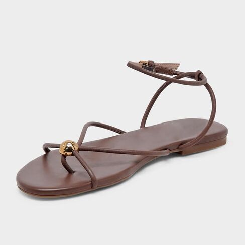 صندل مسطح لنساء للنساء مفتوحة مستديرة من شقق Slingback مع حزام الكاحل شاطئ الصيف شاطئ Thong Flip Flop Slides in Kuwait