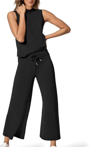 مجموعتين للنساء ملابس الصيف صالة مجموعات وهمية عن الرقبة أكمام أعلى الساقين الساقين العطلات ملابس السفر in Kuwait