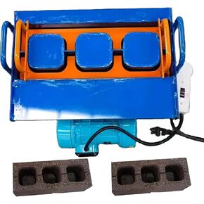 Mini Electric Concrete Block Machine | 30 Bricks/Hour | Custom Molds for Pavers, Fire Pit Blocks, Garden Tiles, Walkway Bricks | Portable & Efficient | DIY Brick Maker | for Home & Commercial Use