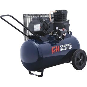 Campbell Hausfeld 20 Gallon Horizontal Air Compressor, Portable Single Stage, 2 HP, Dual Voltage 120/240V, 135 Max PSI, 5.5 CFM at 90 PSI, Ideal for Home Improvement Electric Compressor 20 Gal