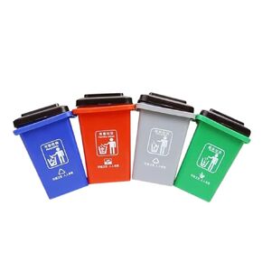 BESPORTBLE 1 Set Garbage Classification Mini Trash Cans Grey Safe Material Educational Environmental Awareness Playset Present