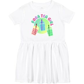 inktastic Boba Tea Girl Toddler Dress