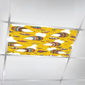 6 Pack Fluorescent Light Covers for Ceiling Lights for cute little boys Hand drawn children drawings color Magnetic Light Filters Diffuser Shade for Classroom Home Office School