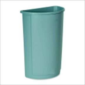 Space Saving Half Round Waste Basket - Gray - 21 Gallon