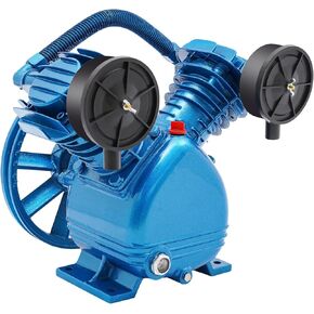 Air Compressor Pump Head 175PSI 3HP Twin Cylinder Air Compressor Pump Head 2.2KW Double Stage Universal Low Energy Consumption 13.8''×10''×12.6'' Air Compressor Head Faster Inflation