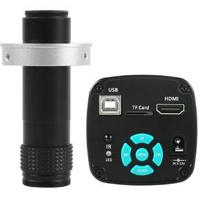 Microscope 48MP 4K USB Digital Video Monocular Microscope Camera 130X Continus Zoom Microscopio(A)