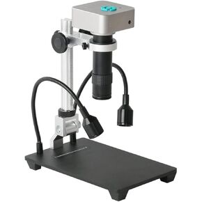Microscope 36MP 4K 1080P Monocular Video Microscope Camera Zoom 1X-130X Lens(B)