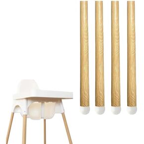Highchair Decorative Leg Wraps, 4Pcs Highchair Leg Stickers Set Compatible with IKEA Antilop high Chair, Log Style High Chair Leg Covers High Chair Accessories