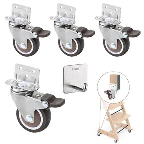 Stokke Tripp Trapp High Chair Booster Base Kit مع أقفال أمان ، دوران 360 درجة ، صاخبة في ارتفاع العداد وقطع غيار استبدال المقعد العالمي (4 أجهزة كمبيوتر)