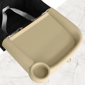 علبة تناول الطعام في السيليكون المتوافقة مع كرسي Table Fast Inglesina ، وخالية من BPA وغسالة الصحون ، وآمنة ، غير قابلة للانزلاق ، كرسي الطعام على كرسي مرتفع. (بني)