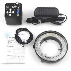 Microscope 13MP 60FPS Industrial Digital Video Microscope Camera Monocular 130X Zoom C-Mount Lens(E only Stand)
