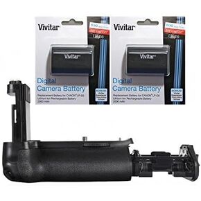 Digital Nc Battery Grip Compatible with Canon EOS 7D Mark II (Compatible with Canon BG-E16) + 2 Pcs. High Capacity LP-E6 Batteries