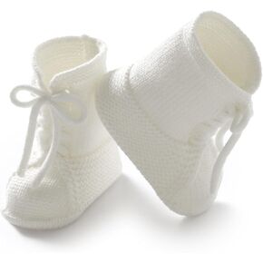 Hadetoto Baby Cowboy Cowgirl Boots Newborn Western Crochet Soft Knit Booties Shoes for Infant Toddler Girls Boys