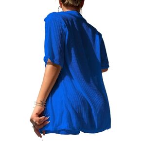 Women Swimsuit Cover Up Summer Beach Short Sleeve Cover Up And Shorts Set