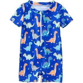 Baby Boys Swimsuits Infant Dinosaur One Piece Bathing Suit Toddler Turtle Beach Sun Protection Rash Guard Swimwear 0-3 Years