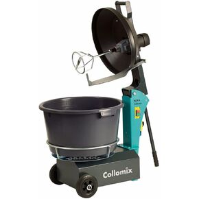 COLLOMIX Automatic Material Mixer - 20 Gallon Capacity Forced-Action Pan Mixer with Powerful 2.7 HP Mixing Motor & Built-in Dust Extraction Port - TMX1000