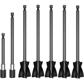 5Pcs Resin Mixer Paddles with 2 Rods, Epoxy Mixer Attachment for Powerful Mixing Reusable Paint Mixer