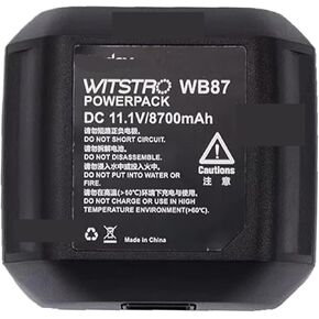 Battery Pack，Compatible for Godox，for WB87 Battery Pack 11.1V 8700mAh for AD600 AD600BM AD600B SLB60W TTL 2.4G X System All-in-One Powerful Outdoor Flash