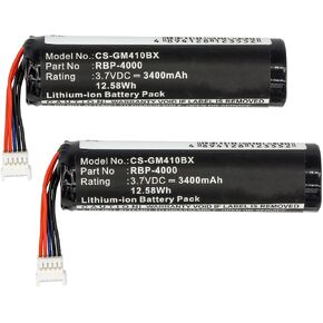 Cameron Sino (2Pack) Replacement for Data’Logic GM4100 GM4130 GM4400 GM4430 GBT4400 GBT4430 GM4100-BK-433Mhz RBP-GM40 Battery 3400mAh/Li-ion