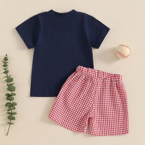 CIYCUIT Toddler Baby Boy Sports Themed Summer Outfit Short Sleeve T-Shirt and Shorts Set in Saudi Arabia