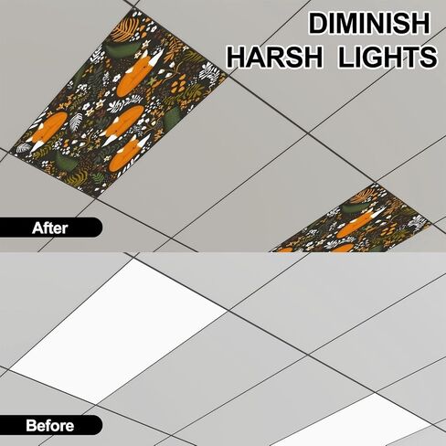 6 Pack Fluorescent Light Covers for Ceiling Lights Seamless road baby for print textile Kids roads Magnetic Light Filters Diffuser Shade for Classroom Home Office School in Saudi Arabia
