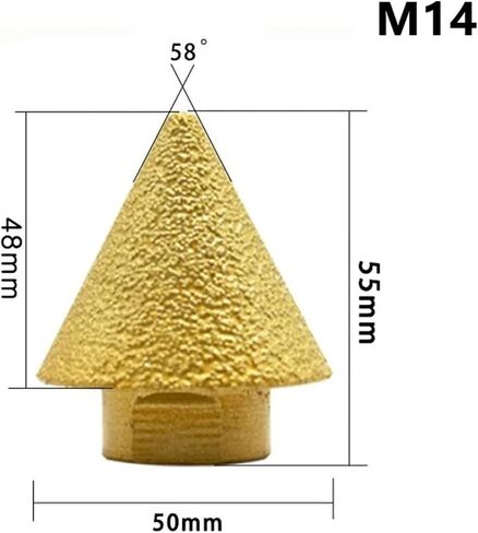 Exquisite M10 M14 Diamond Chamfer Corn Drill Bit Enlarged Hole Beveling Grinding Tools 38mm 50mm for Granite Marble Tiles Stone Cutting Durable(M10-38mm) in Saudi Arabia