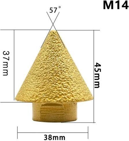Exquisite M10 M14 Diamond Chamfer Corn Drill Bit Enlarged Hole Beveling Grinding Tools 38mm 50mm for Granite Marble Tiles Stone Cutting Durable(M10-38mm) in Saudi Arabia