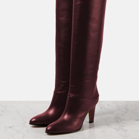 miss left Women Fashion High Heel Over The Knee Boots Almond Toe Stretchy Pull on Winter Warm Party Long Boots Size 4-16 US in Saudi Arabia