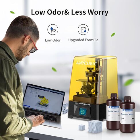 راتنج الطابعة ثلاثي الأبعاد القياسي المحسن من ANYCUBIC، راتنج المعالجة السريعة بالأشعة فوق البنفسجية 405 نانومتر SLA، دقة عالية وبوليمر ضوئي سريع لطباعة LCD/DLP/SLA ثلاثية الأبعاد بقدرة 8K (رمادي، 1000 جم) in Saudi Arabia