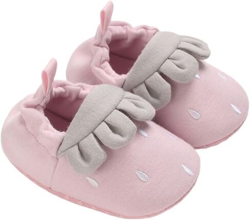 Baby Moccasins Infant Shoes Strawberry Prints Soft Soled Non Slip Socks Baby Floor Shoes Socks Spring Fall Flat in Kuwait