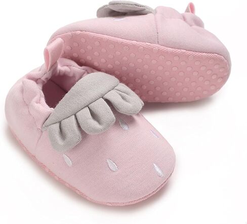 Baby Moccasins Infant Shoes Strawberry Prints Soft Soled Non Slip Socks Baby Floor Shoes Socks Spring Fall Flat in Kuwait