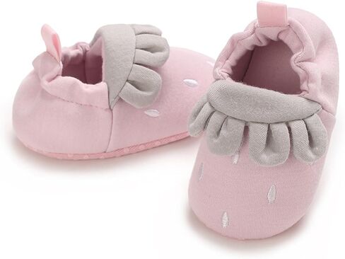 Baby Moccasins Infant Shoes Strawberry Prints Soft Soled Non Slip Socks Baby Floor Shoes Socks Spring Fall Flat in Kuwait