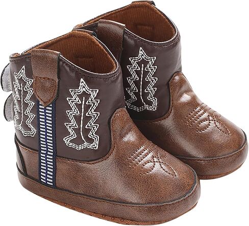 Baby Infant Toddler Girls Leather Western Boots Cowboy Bootie Soft Sole Non Slip Shoes Little Girl Size 12 Booties in Saudi Arabia