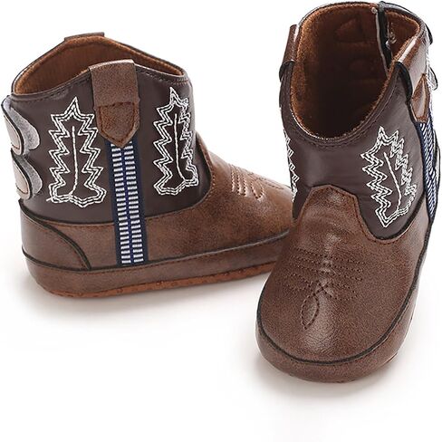 Baby Infant Toddler Girls Leather Western Boots Cowboy Bootie Soft Sole Non Slip Shoes Little Girl Size 12 Booties in Saudi Arabia