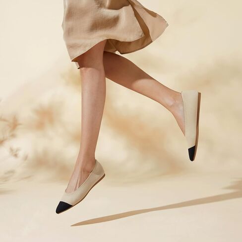 Vivaia ARIA 5 Flats Women’s Flats تنزلق على أحذية مسطحات من أخمص القدمين مع قوس دعم حشو أحذية الباليه القابلة للغسل للعمل in Saudi Arabia