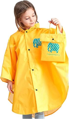 Kids Rain Poncho Jacket Cute Cartoon Rain Coat Toddler Boys Girls Reusable Raincoats Waterproof Rainwear with Hood in Saudi Arabia