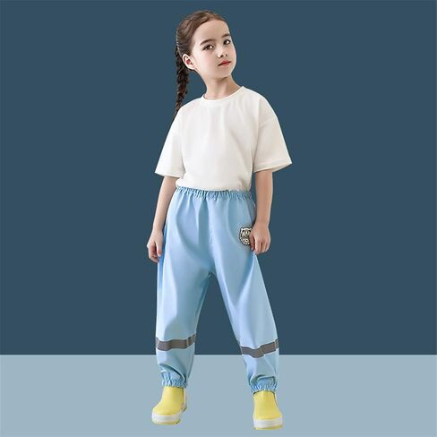 Kids Waterproof Rain Pants Mud Dirty Proof Windbreak Lightweight Raincoat Toddler Boys Girls Cool Insulated Overalls in Saudi Arabia