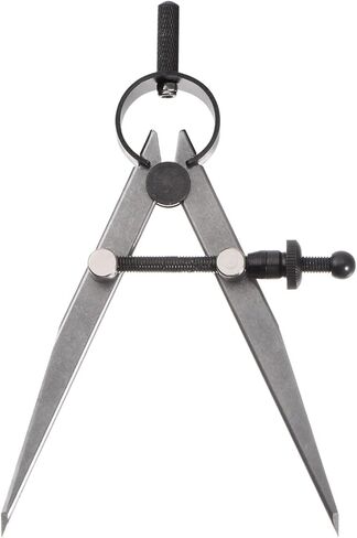 فرجار مفصل زنبركي - [3 بوصة] أداة قياس فرجار مقسم زنبركي من الفولاذ الكربوني مع صامولة صلبة لقياس الحجم واستخدام الرسم، ساق مسطحة in Kuwait