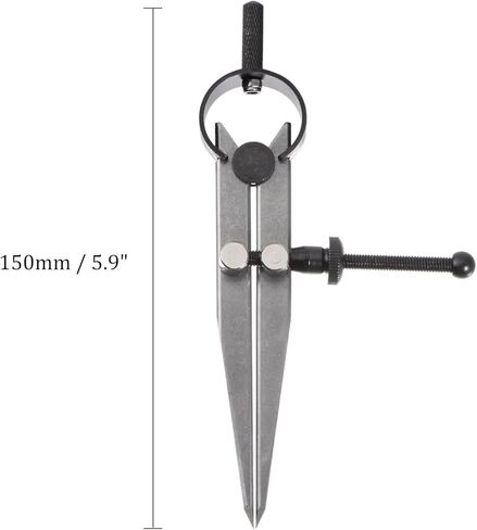 فرجار مفصل زنبركي - [3 بوصة] أداة قياس فرجار مقسم زنبركي من الفولاذ الكربوني مع صامولة صلبة لقياس الحجم واستخدام الرسم، ساق مسطحة in Kuwait