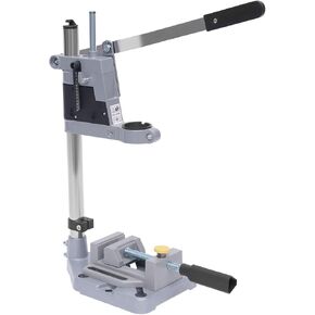 Drill Press Stand for Hand Drill, Adjustable Electric Bench Clamp Support Tool Hand Drill Single Hole Workstation w/Aluminum Base Portable Drill Press Table for Workbench Repair