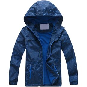 KAGAYD Baby Raincoat Rain Jacket Solid Color Windbreak Outerwear Zip up Hoodie Long Sleeve Coat for Infants