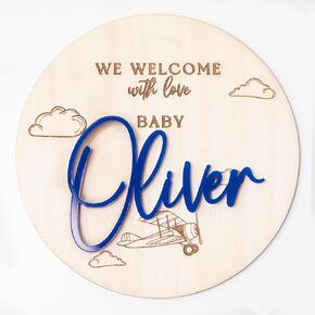 Newborn Baby Boy Announcement Sign | Baby Birth Announcement Sign Girl Boy for Hospital | Baby Name Announcement Sign boy | Personalized 3D Newborn Baby Name Announcement | Newborn Gift