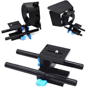 HOMSFOU Matte Box Box Tripod 15mm Rail Rod Support Support Support Bracket Rod Support for Fold Focus Guide Stand PTZ Camera Adapter
